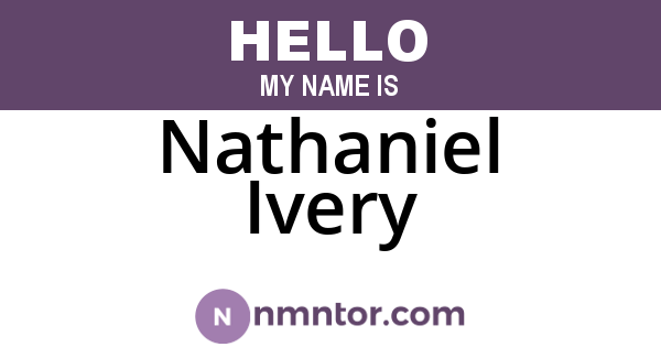 Nathaniel Ivery