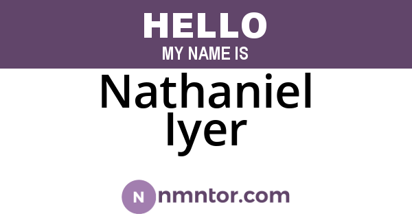 Nathaniel Iyer