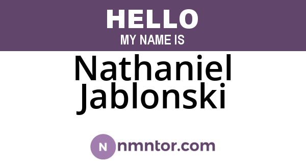 Nathaniel Jablonski
