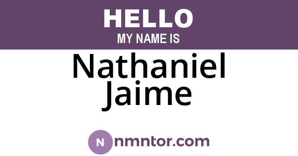 Nathaniel Jaime
