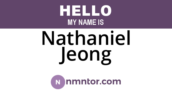 Nathaniel Jeong