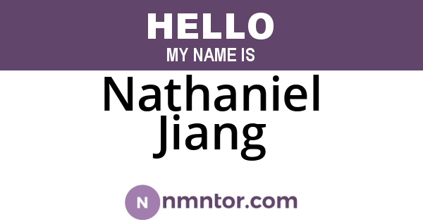 Nathaniel Jiang