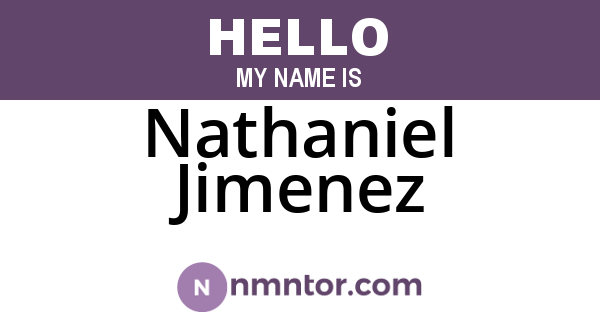 Nathaniel Jimenez