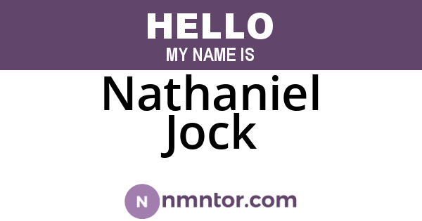 Nathaniel Jock