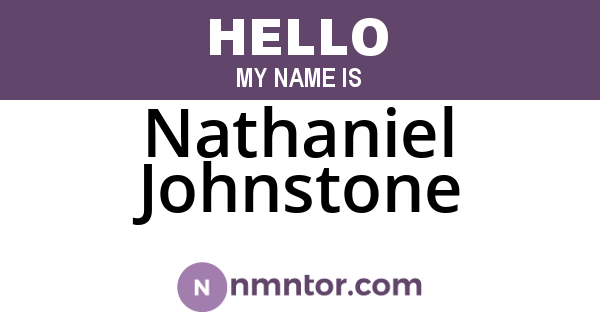 Nathaniel Johnstone