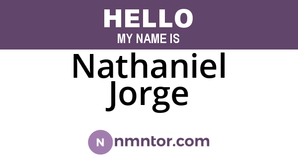 Nathaniel Jorge
