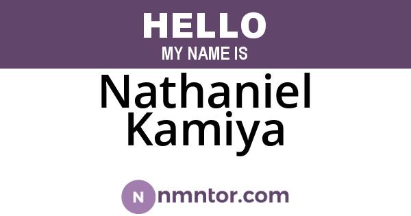 Nathaniel Kamiya