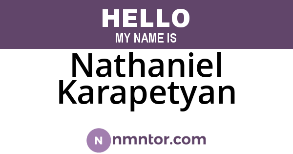 Nathaniel Karapetyan