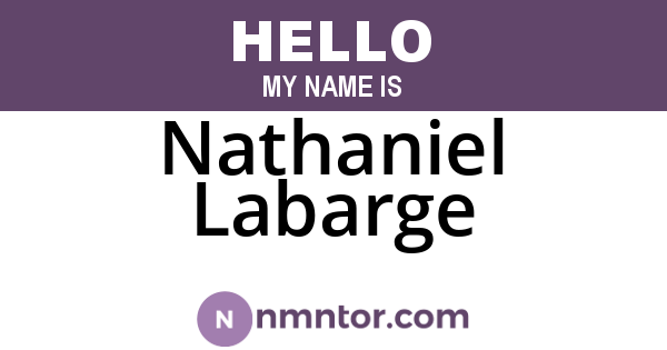 Nathaniel Labarge