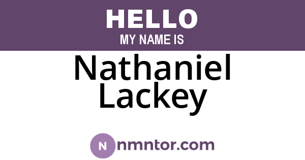 Nathaniel Lackey