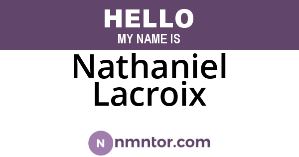 Nathaniel Lacroix
