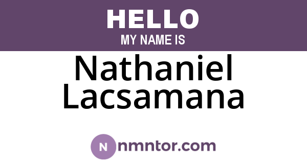 Nathaniel Lacsamana