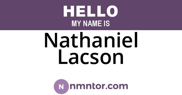 Nathaniel Lacson