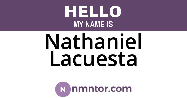 Nathaniel Lacuesta
