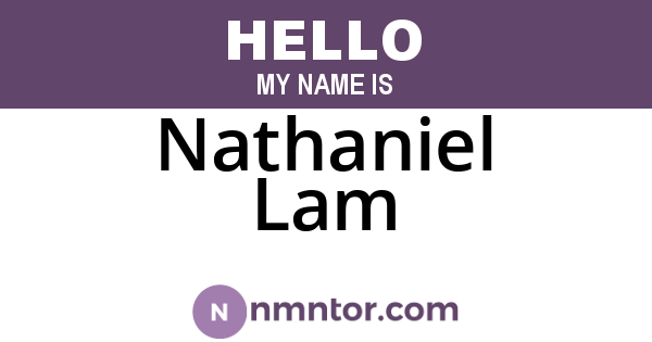 Nathaniel Lam