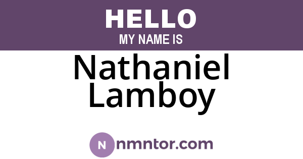 Nathaniel Lamboy