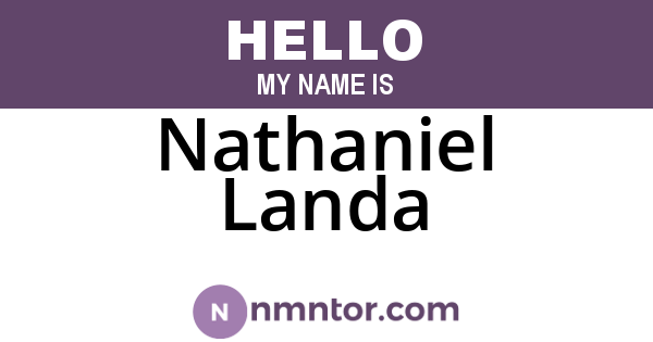Nathaniel Landa
