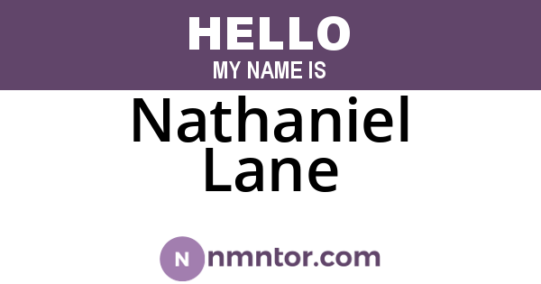 Nathaniel Lane