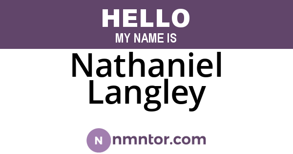 Nathaniel Langley