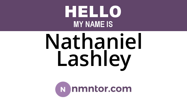 Nathaniel Lashley