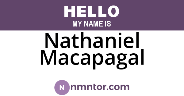 Nathaniel Macapagal