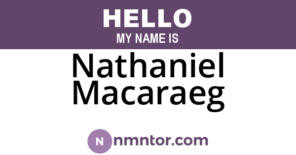 Nathaniel Macaraeg