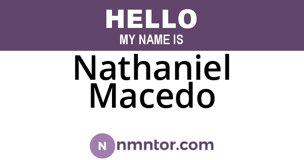 Nathaniel Macedo