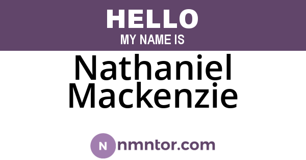 Nathaniel Mackenzie