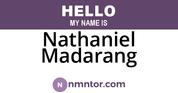 Nathaniel Madarang