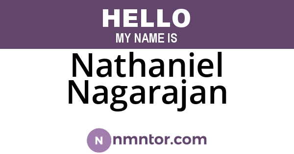 Nathaniel Nagarajan