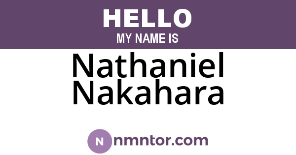 Nathaniel Nakahara
