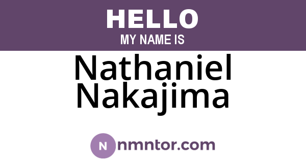 Nathaniel Nakajima