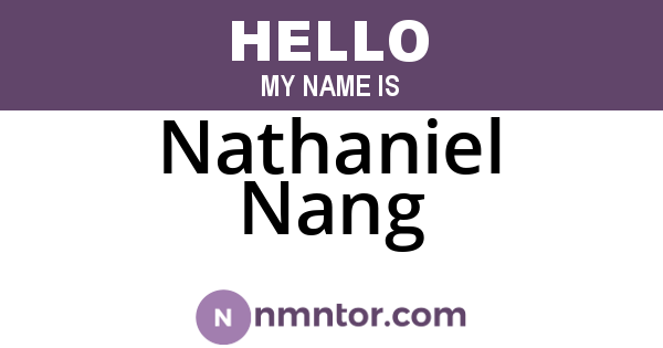 Nathaniel Nang