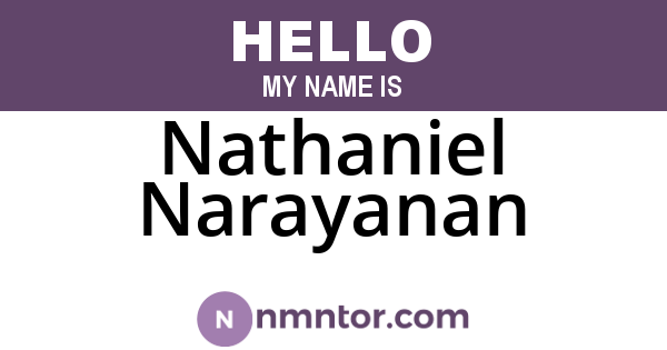 Nathaniel Narayanan