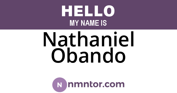 Nathaniel Obando