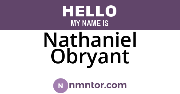 Nathaniel Obryant