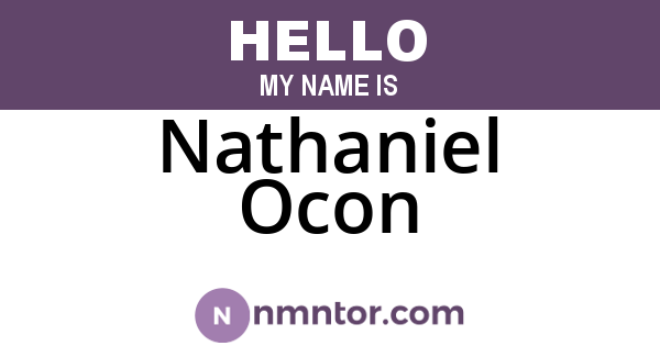 Nathaniel Ocon