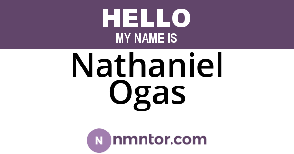 Nathaniel Ogas
