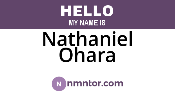 Nathaniel Ohara