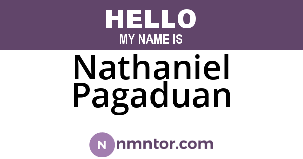 Nathaniel Pagaduan