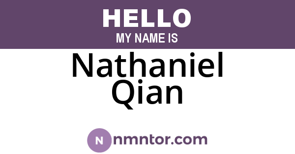 Nathaniel Qian