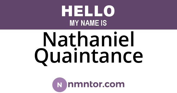 Nathaniel Quaintance