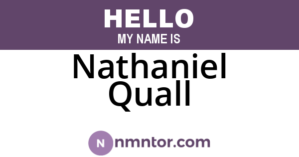 Nathaniel Quall