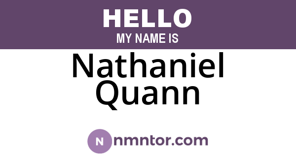 Nathaniel Quann