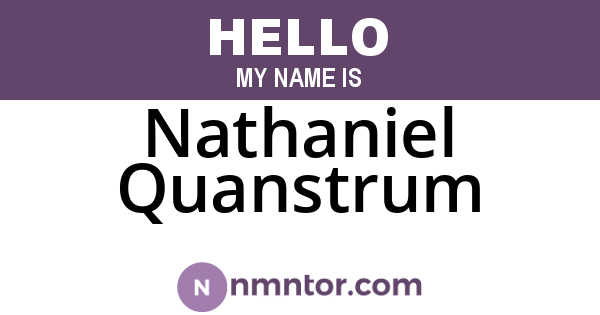 Nathaniel Quanstrum