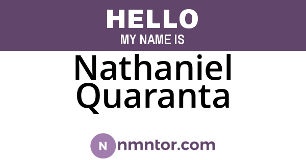Nathaniel Quaranta