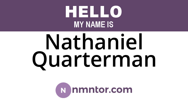 Nathaniel Quarterman