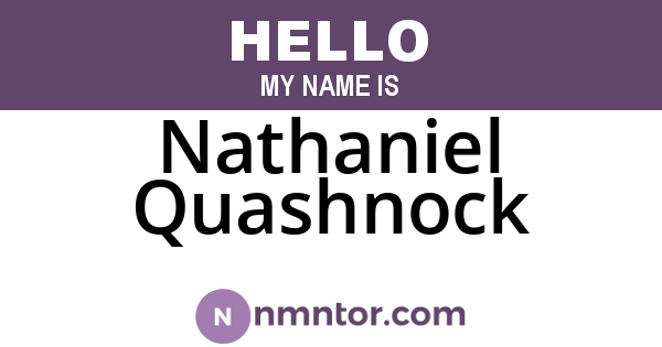 Nathaniel Quashnock