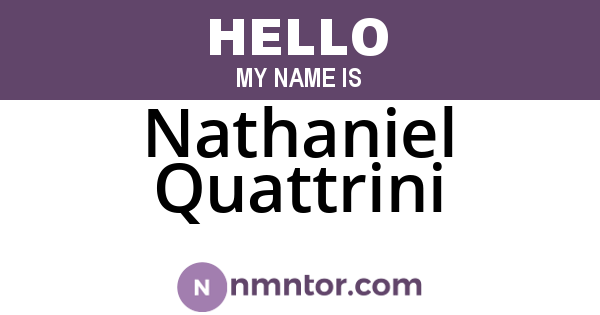 Nathaniel Quattrini