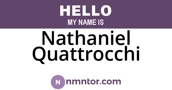 Nathaniel Quattrocchi
